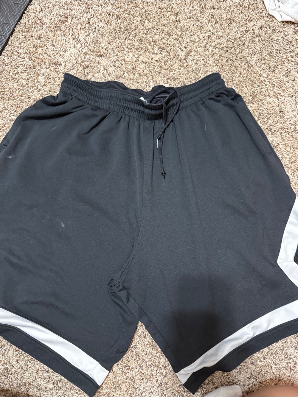 Jordan Black Athletic Shorts with White Contrast Trim